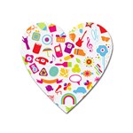 hipster kawaii  Magnet (Heart)