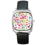 hipster kawaii  Square Metal Watch