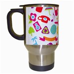 hipster kawaii  Travel Mug (White)