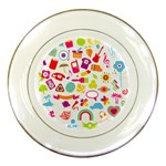 hipster kawaii  Porcelain Plate