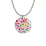 hipster kawaii  1  Button Necklace