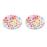 hipster kawaii  Cufflinks (Oval)