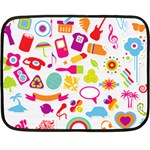 hipster kawaii  Double Sided Fleece Blanket (Mini)