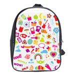 hipster kawaii  School Bag (Large)