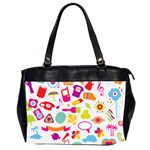 hipster kawaii  Oversize Office Handbag (2 Sides)