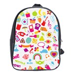 hipster kawaii  School Bag (XL)