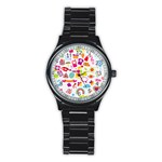 hipster kawaii  Stainless Steel Round Watch