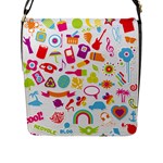 hipster kawaii  Flap Closure Messenger Bag (L)