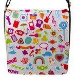 hipster kawaii  Flap Closure Messenger Bag (S)