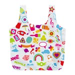 hipster kawaii  Full Print Recycle Bag (L)