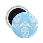 Blue Victorian Skulls 2.25  Magnet