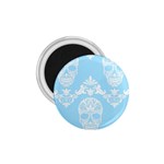 Blue Victorian Skulls 1.75  Magnet