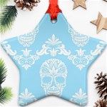 Blue Victorian Skulls Ornament (Star)