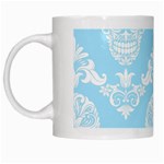 Blue Victorian Skulls White Mug