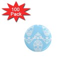 Blue Victorian Skulls 1  Mini Magnet (100 pack) 