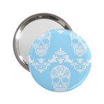 Blue Victorian Skulls 2.25  Handbag Mirror