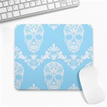 Blue Victorian Skulls Large Mousepad