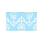 Blue Victorian Skulls Sticker (Rectangular)