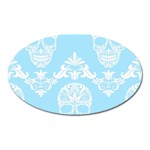 Blue Victorian Skulls Magnet (Oval)