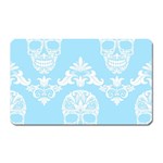 Blue Victorian Skulls Magnet (Rectangular)