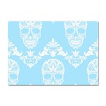 Blue Victorian Skulls Sticker A4 (10 pack)