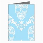 Blue Victorian Skulls Greeting Cards (Pkg of 8)