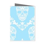 Blue Victorian Skulls Mini Greeting Cards (Pkg of 8)