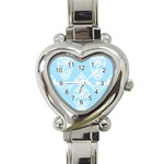 Blue Victorian Skulls Heart Italian Charm Watch