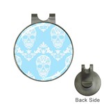 Blue Victorian Skulls Golf Ball Marker Hat Clip