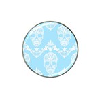 Blue Victorian Skulls Hat Clip Ball Marker