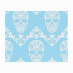 Blue Victorian Skulls Small Glasses Cloth