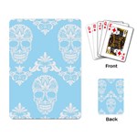 Blue Victorian Skulls Playing Cards Single Design