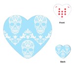 Blue Victorian Skulls Playing Cards (Heart)