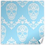 Blue Victorian Skulls Canvas 12  x 12 