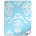 Blue Victorian Skulls Canvas 12  x 16 