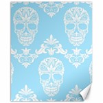 Blue Victorian Skulls Canvas 16  x 20 