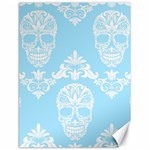 Blue Victorian Skulls Canvas 18  x 24 