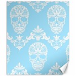 Blue Victorian Skulls Canvas 20  x 24 