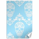 Blue Victorian Skulls Canvas 20  x 30 