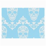 Blue Victorian Skulls Large Glasses Cloth