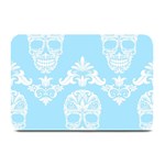 Blue Victorian Skulls Plate Mat