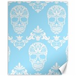 Blue Victorian Skulls Canvas 11  x 14 