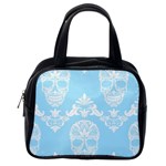 Blue Victorian Skulls Classic Handbag (One Side)