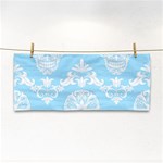 Blue Victorian Skulls Hand Towel