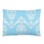 Blue Victorian Skulls Pillow Case