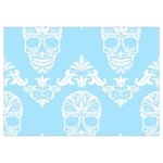 Blue Victorian Skulls Samsung Galaxy Note 4 Case (White)