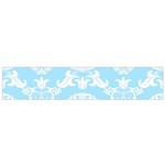 Blue Victorian Skulls Flano Scarf (Small)