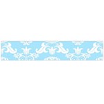 Blue Victorian Skulls Flano Scarf (Large)