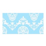 Blue Victorian Skulls Satin Wrap