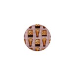 Gingham Chicken Waffles 1  Mini Button